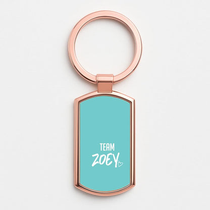 Team Zoey Rose Gold Keyring