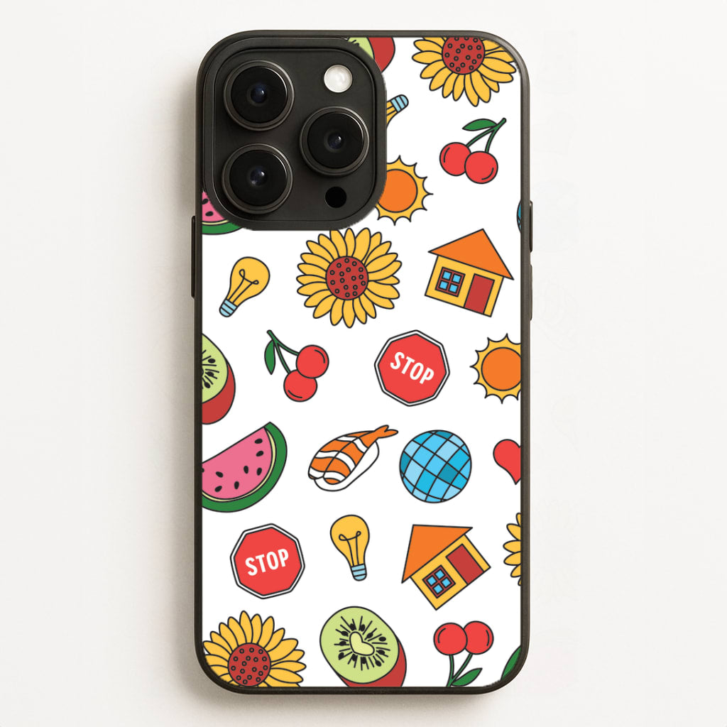 Harry Stickers Pattern iPhone 16 Pro Max Case