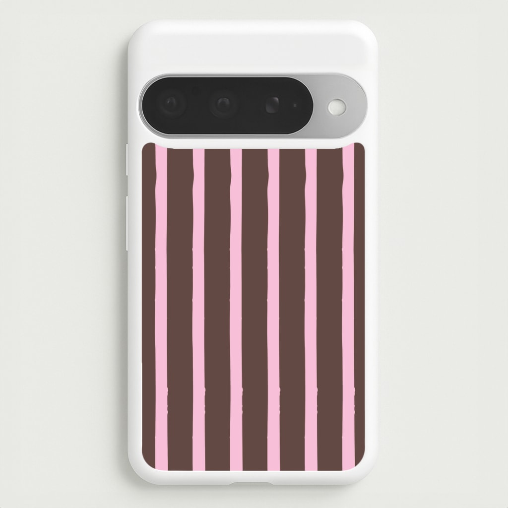 Chocolate & Strawberry Stripes Google Pixel 10 Pro XL Case