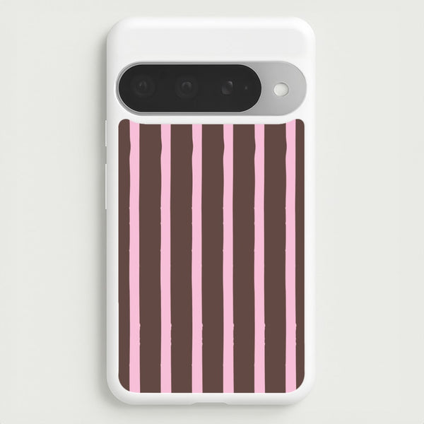 Chocolate & Strawberry Stripes Google Pixel 10 Pro XL Case