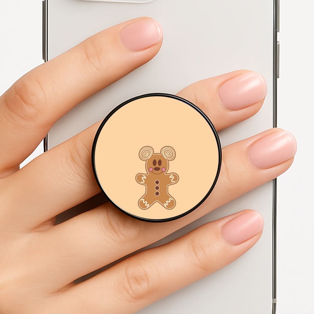 Cartoon Mouse Gingerbread Phone Grip