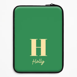 Dark Green Personalised Name Universal Laptop Sleeve