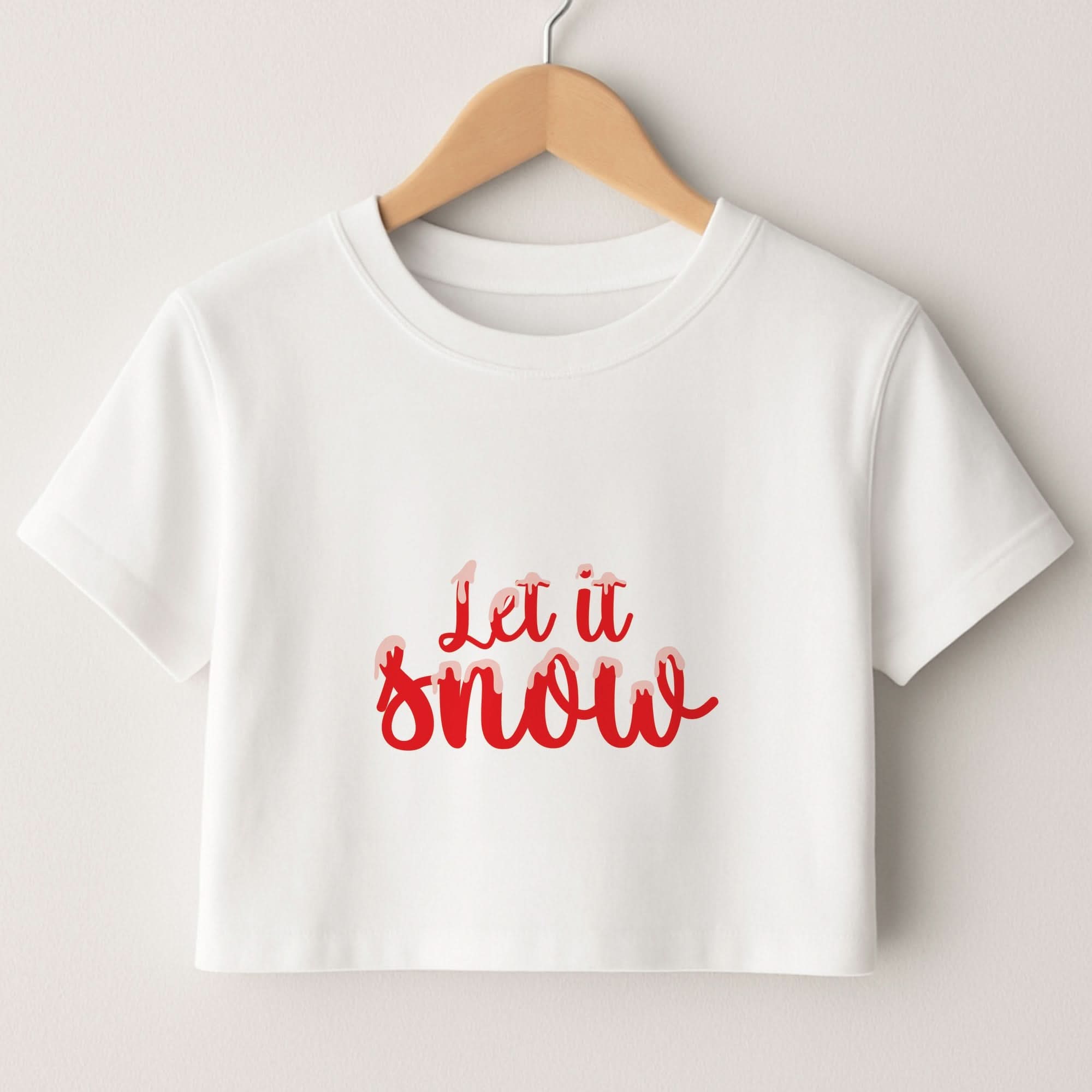 Let It Snow Snowflakes Crop top