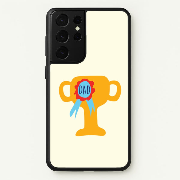Cartoon Dad Trophy Galaxy S21 Ultra Case