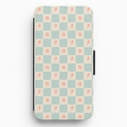 Patchwork Floral Pattern Flip / Wallet Phone Case 1
