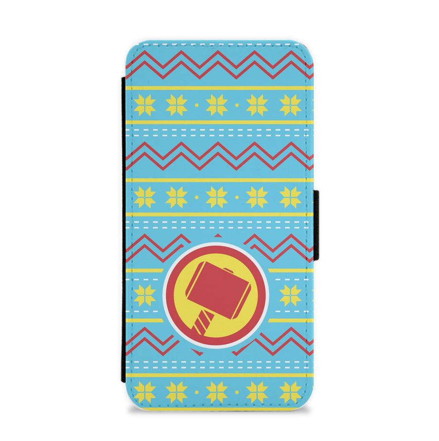 Hammer Christmas Pattern Flip / Wallet Phone Case