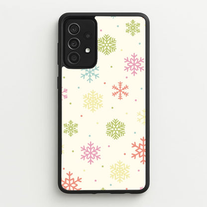 Pastel Snowflakes Pattern Galaxy A52 / A52s Case