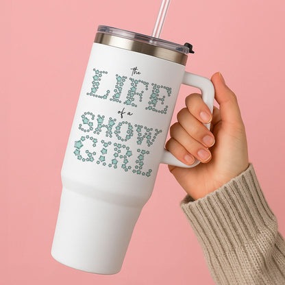 TLOAS Bedazzled Writing Tumbler