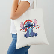 Cute Blue Alien Candycane Tote Bag 2