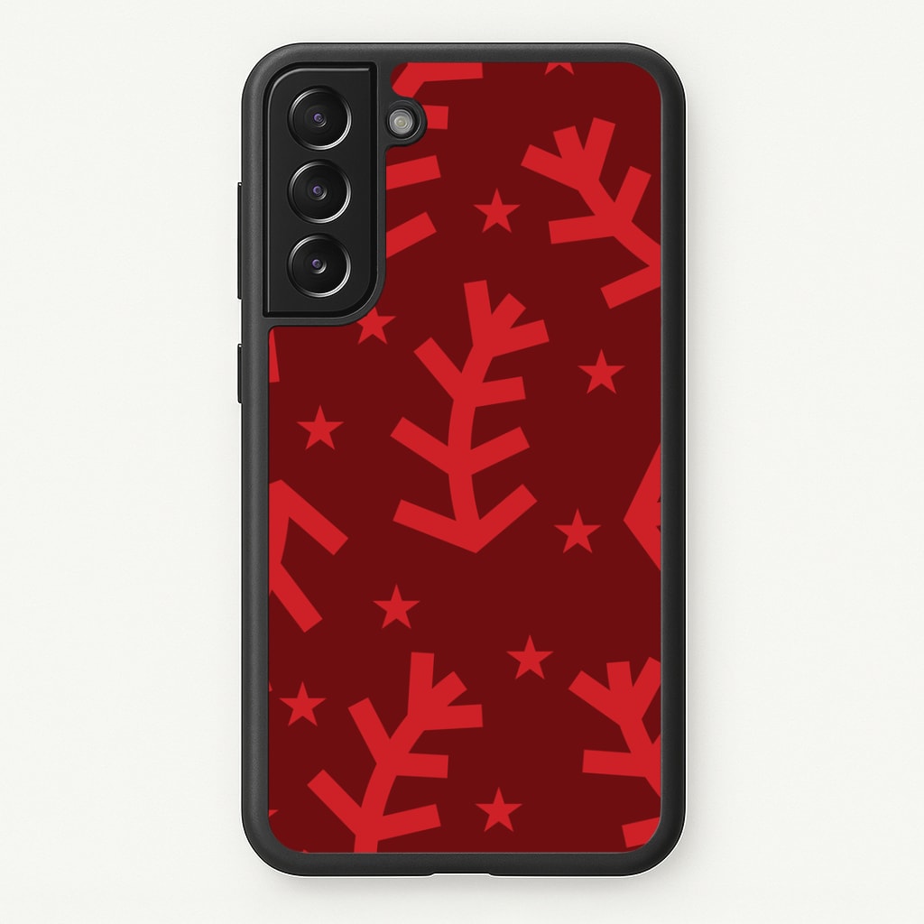 Abstract Ferns And Snowflakes Pattern Galaxy S21 Case