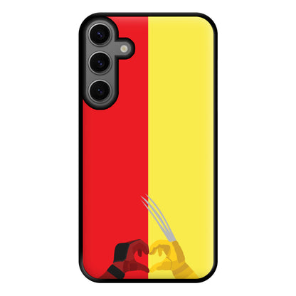 Red And Yellow Heroes Love Heart Galaxy S24 Plus Case