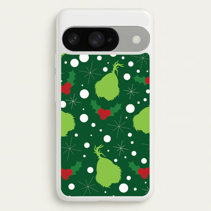 Green Creature Christmas Pattern Google Pixel 10 / 10 Pro Case