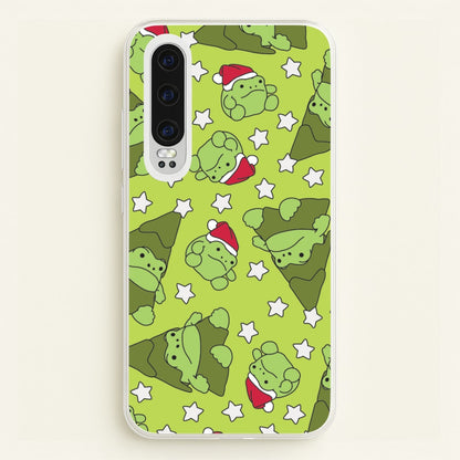 Christmas Frogs And Stars Plush Pattern Huawei P30 Case