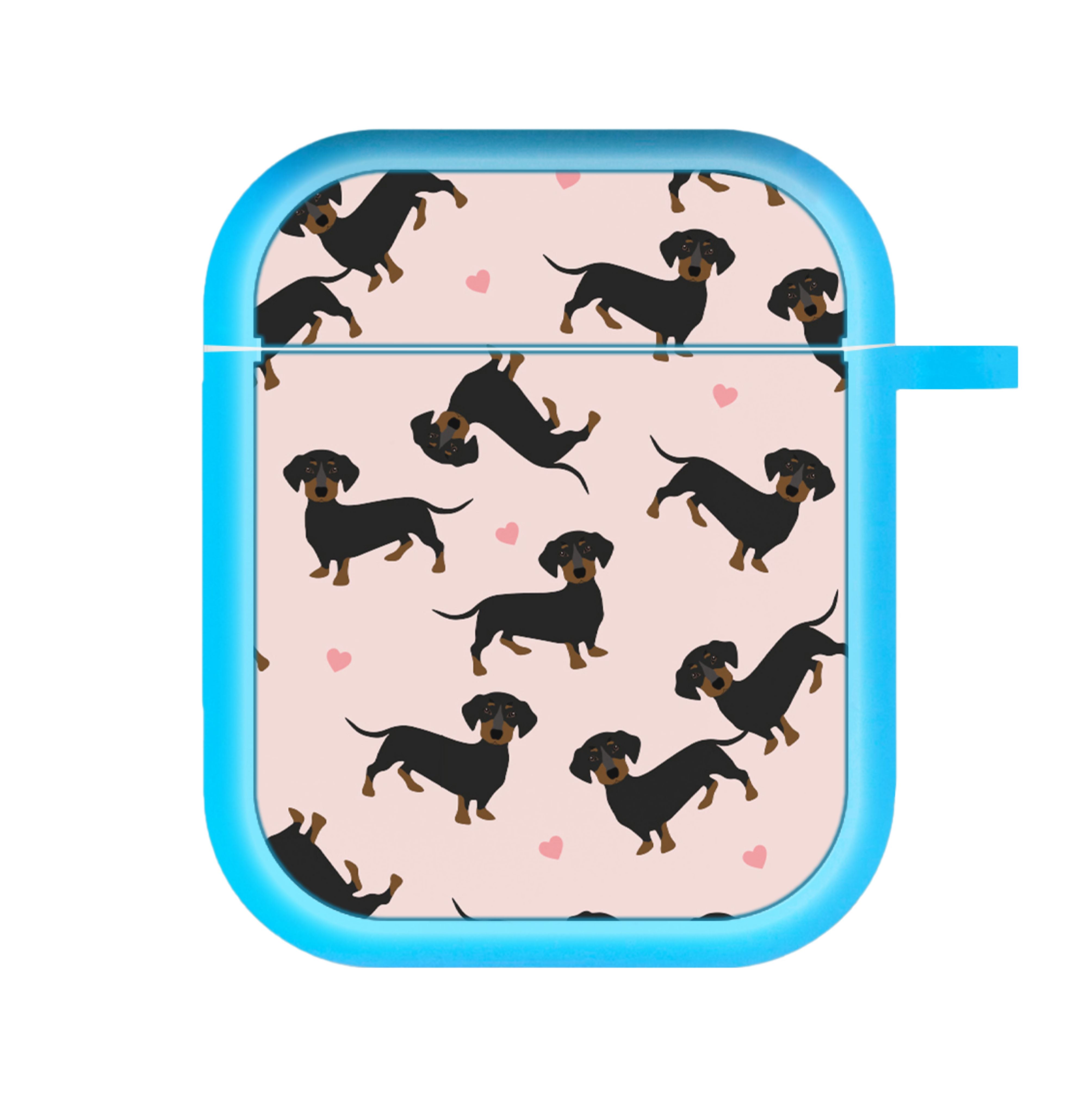 Heart Dachshund - Dog Pattern AirPods Case