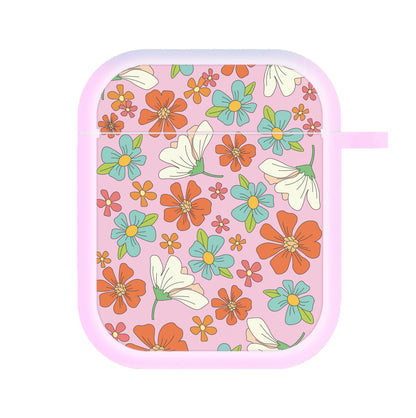 Pink Flower Pattern - Mothers Day AirPods Case