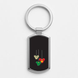 Cartoon Mouse Hanging Baubles Silver Metal Keyring