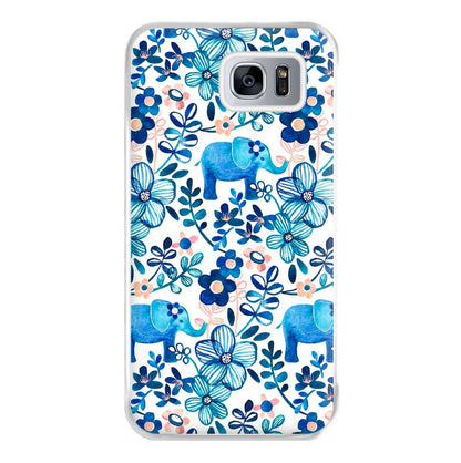 Elephant and Floral Pattern Phone Case