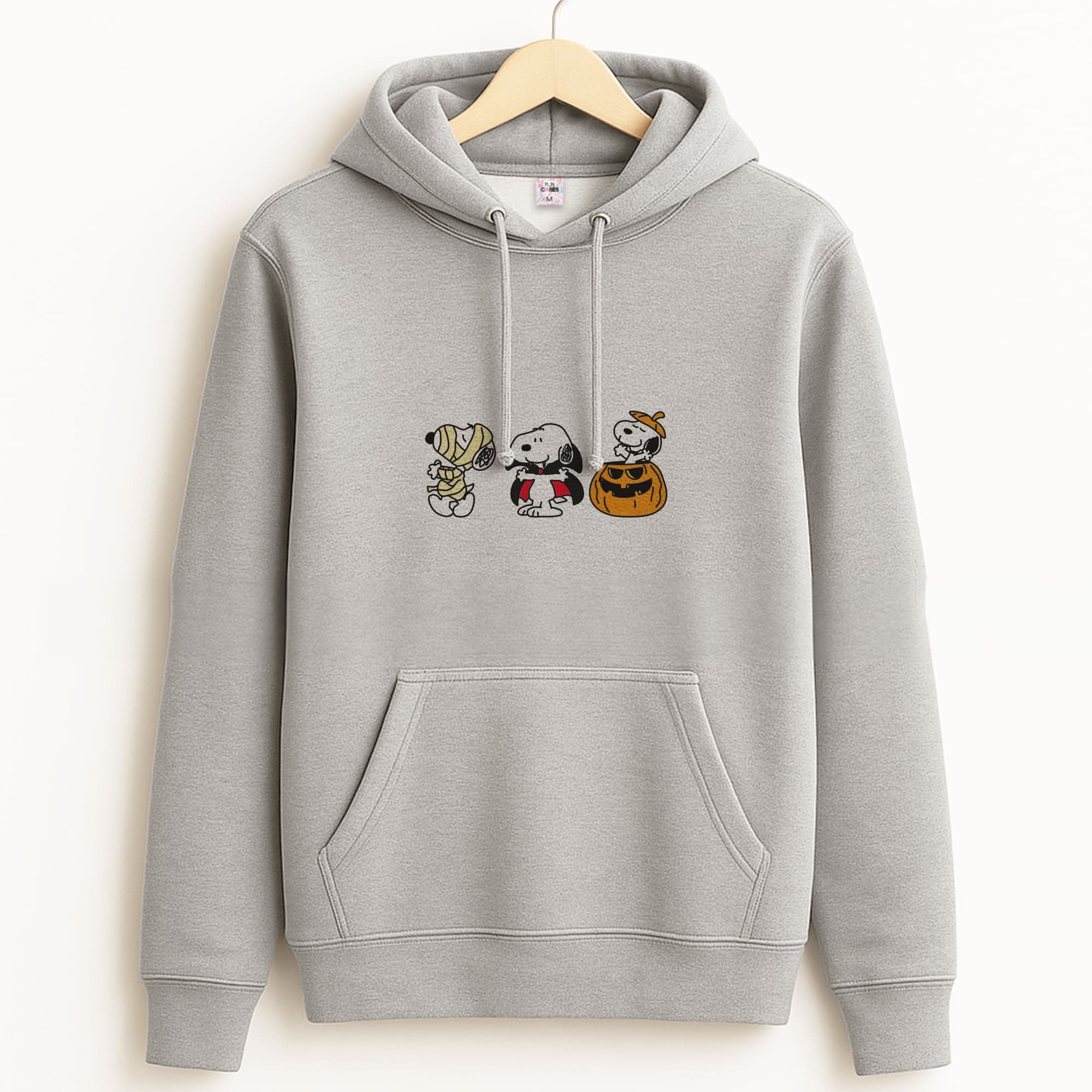 Cartoon Beagle Halloween Costumes Unisex Grey Hoodie