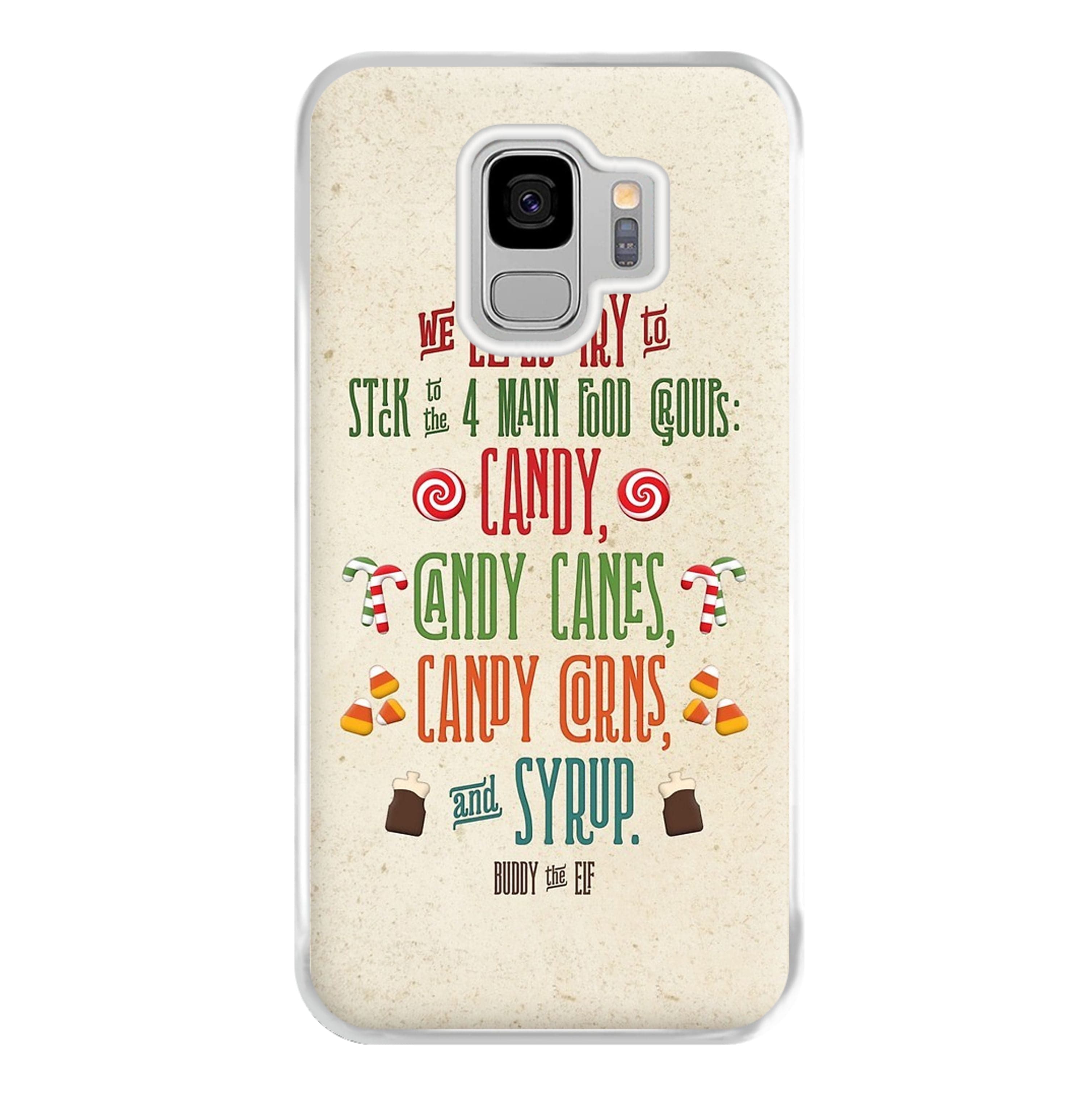 The Four Main Food Groups - Elf Phone Case