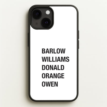 Take Band Members Names iPhone 13 Case