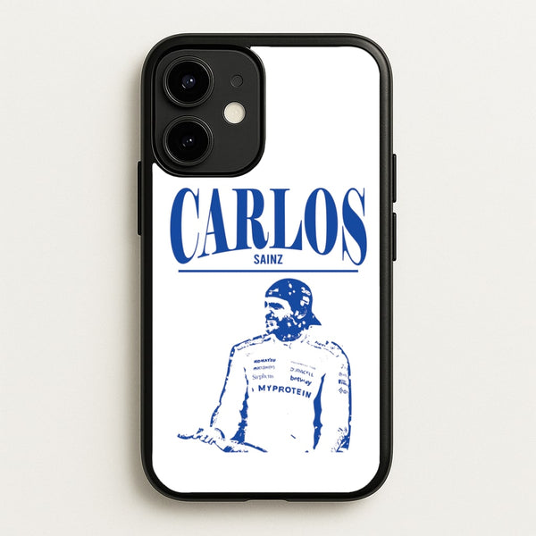 Carlos White And Blue iPhone 12 Mini Case