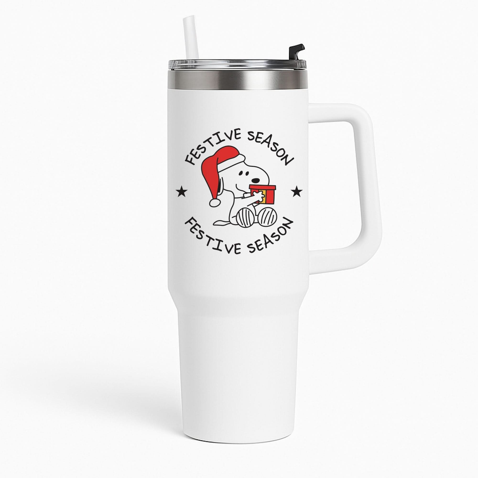 Cartoon Beagle Festive Season Tumbler