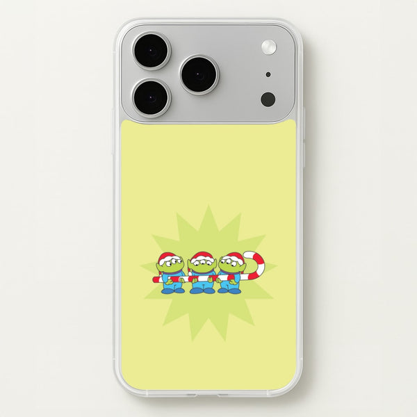 Cute Green Aliens Candycane iPhone 17 Pro Max Case