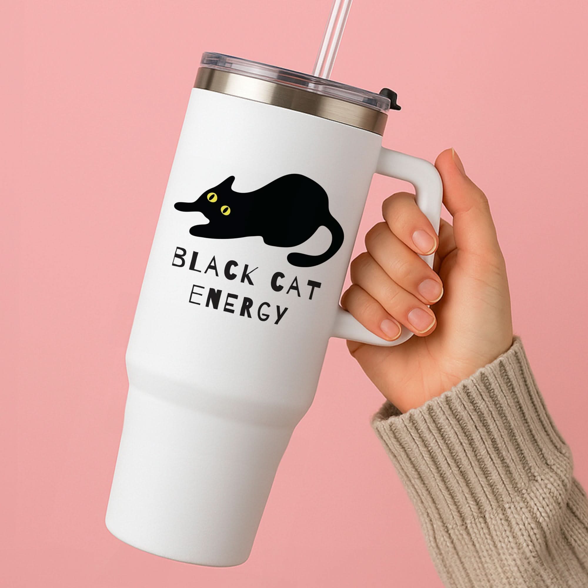 Black Cat Energy Tumbler