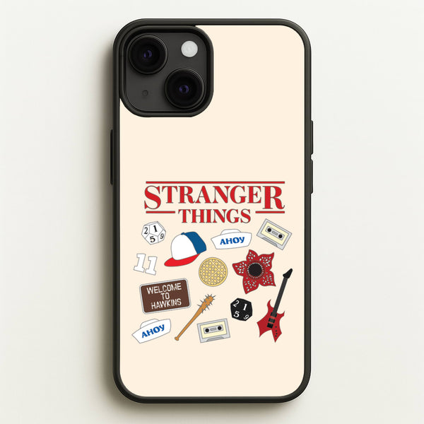 Stranger Things Cartoon Icons iPhone 13 Case