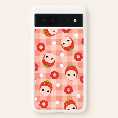 Strawberry Angel Pattern Google Pixel 7 Case