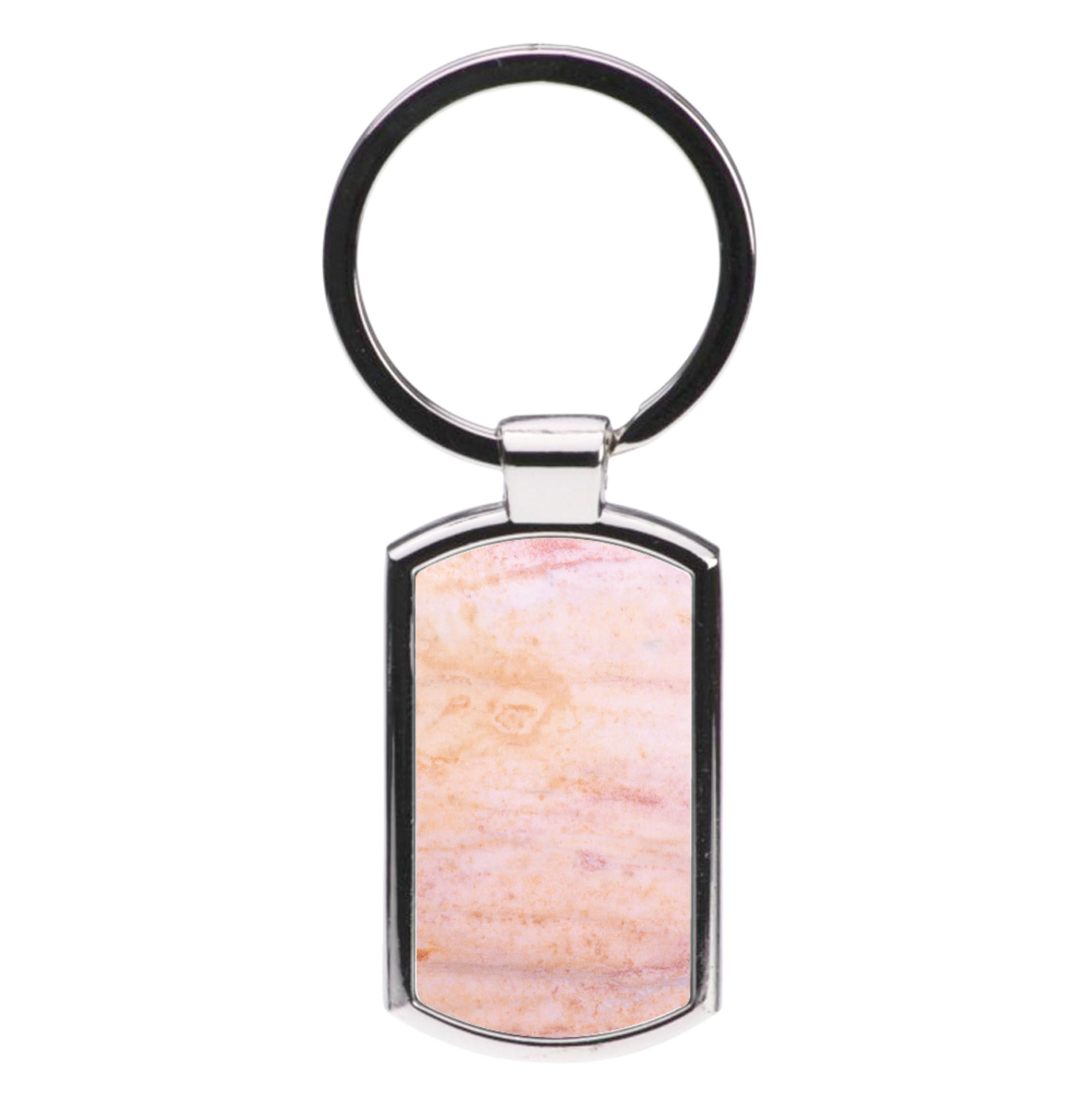 Ombre Rose Gold Marble Luxury Keyring