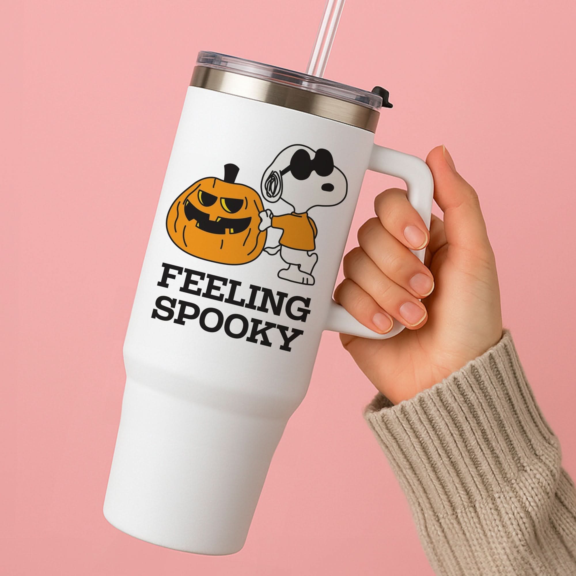 Feeling Spooky Cartoon Beagle Tumbler