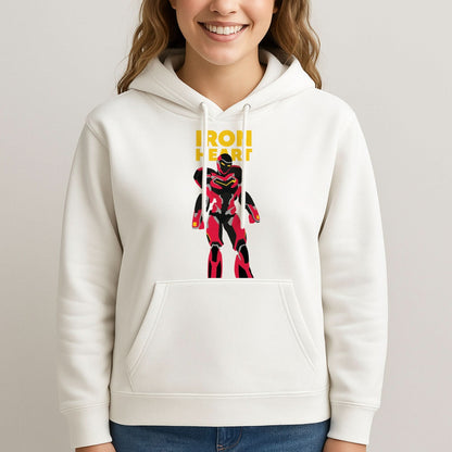 Metal Heart Hero Standing Womans Hooded Sweatshirt
