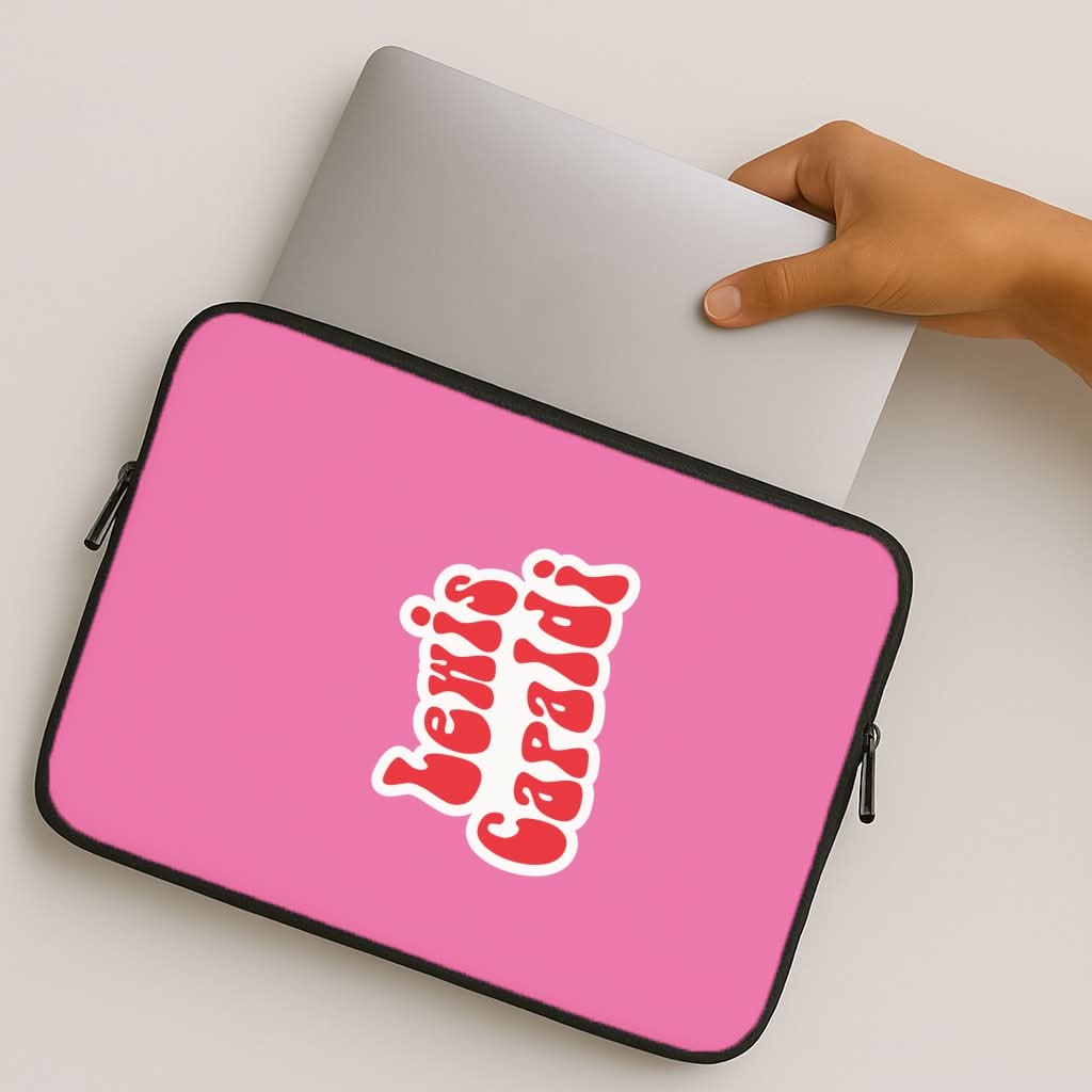 Red Name MacBook Cover