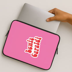 Red Name MacBook Cover