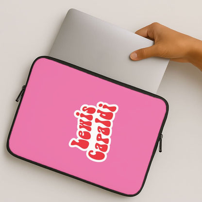 Red Name MacBook Cover