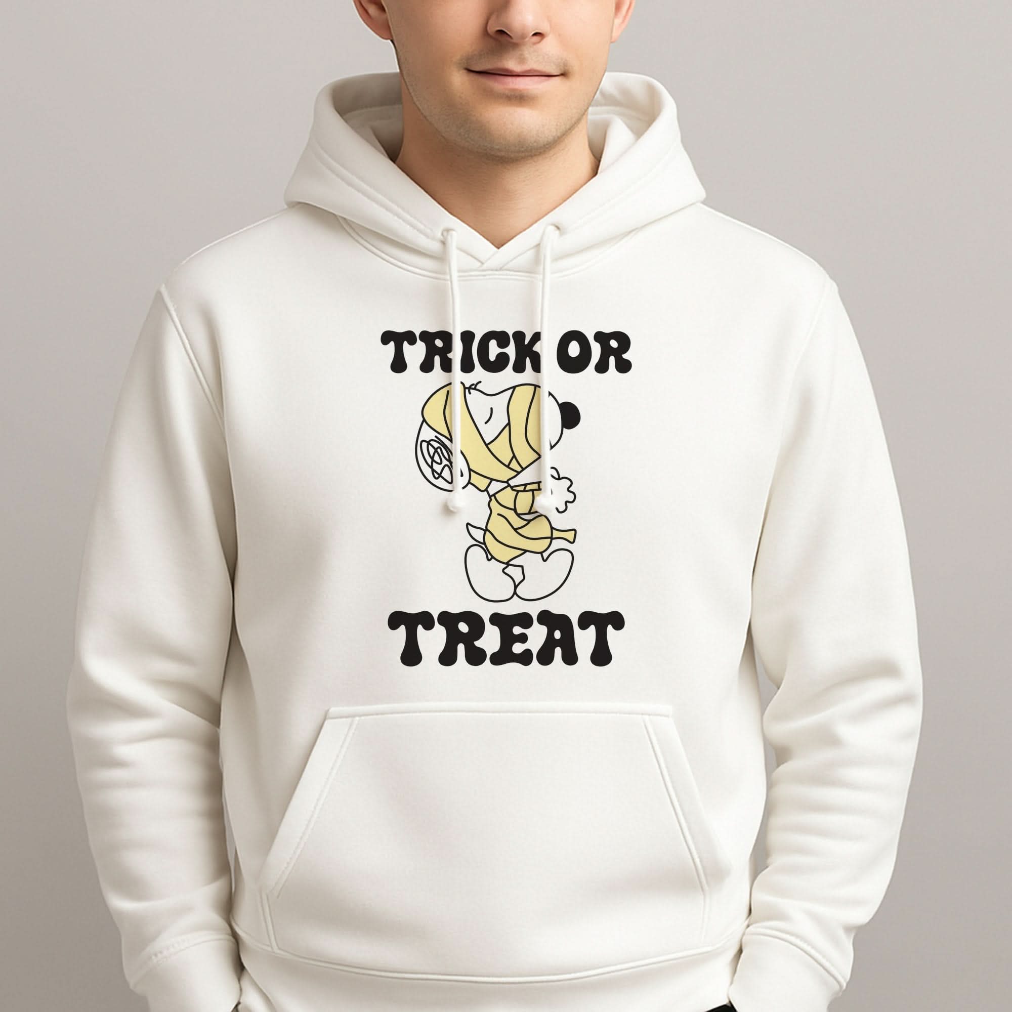 Trick Or Treat Cartoon Beagle Mens Hoodie