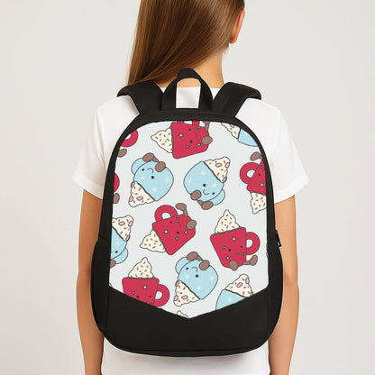 Christmas Drinks Plushies Pattern School Bag
