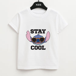 Stay Cool Blue Alien Kids Unisex T-Shirt