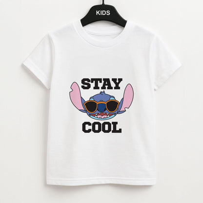 Stay Cool Blue Alien Kids Unisex T-Shirt