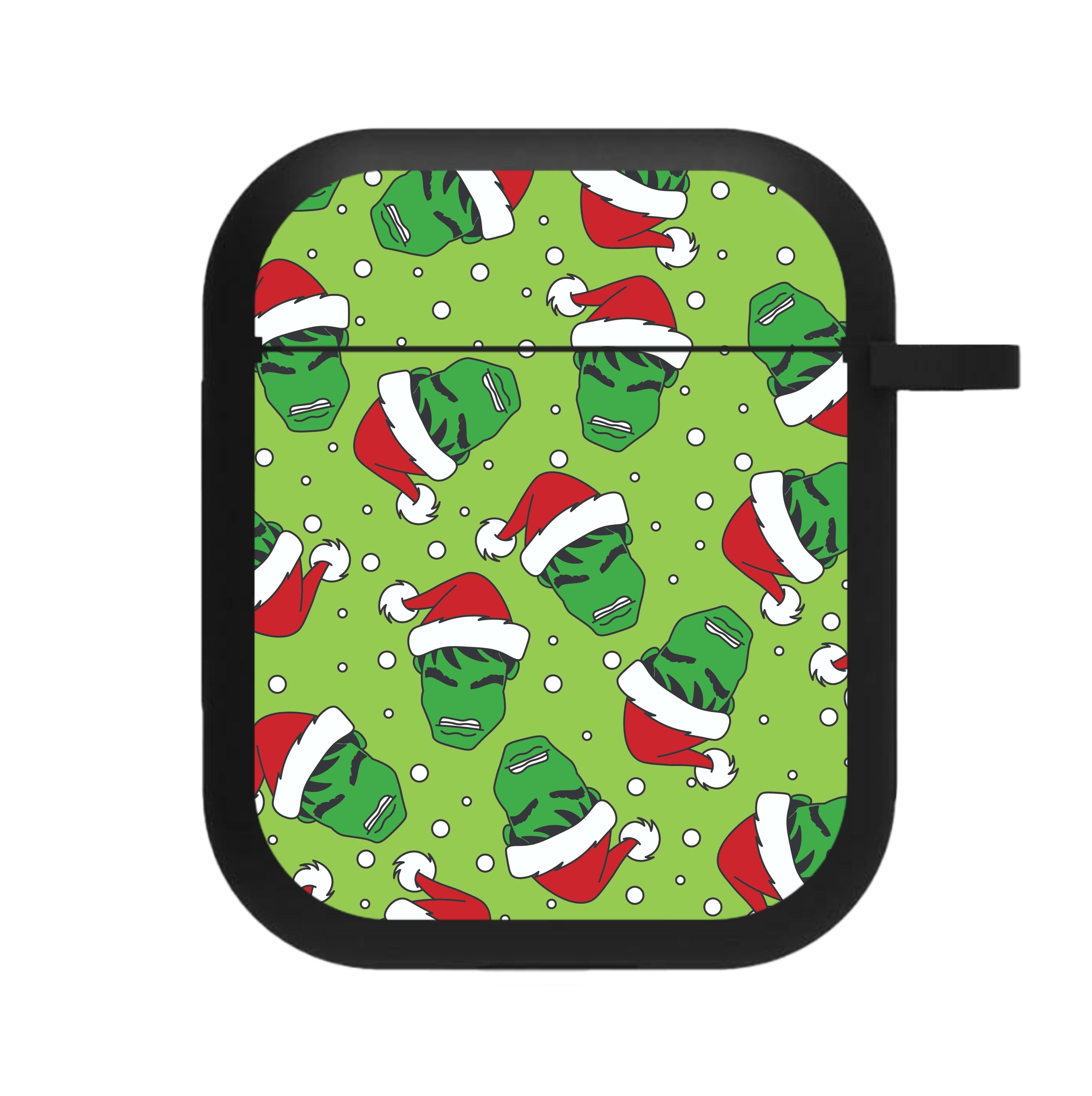 Green Christmas Pattern AirPods Case