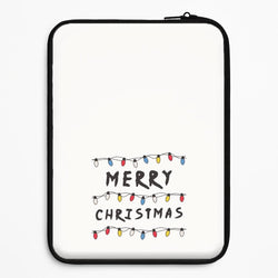 Merry Christmas String Lights Universal Laptop Sleeve