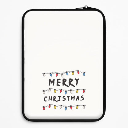 Merry Christmas String Lights Universal Laptop Sleeve