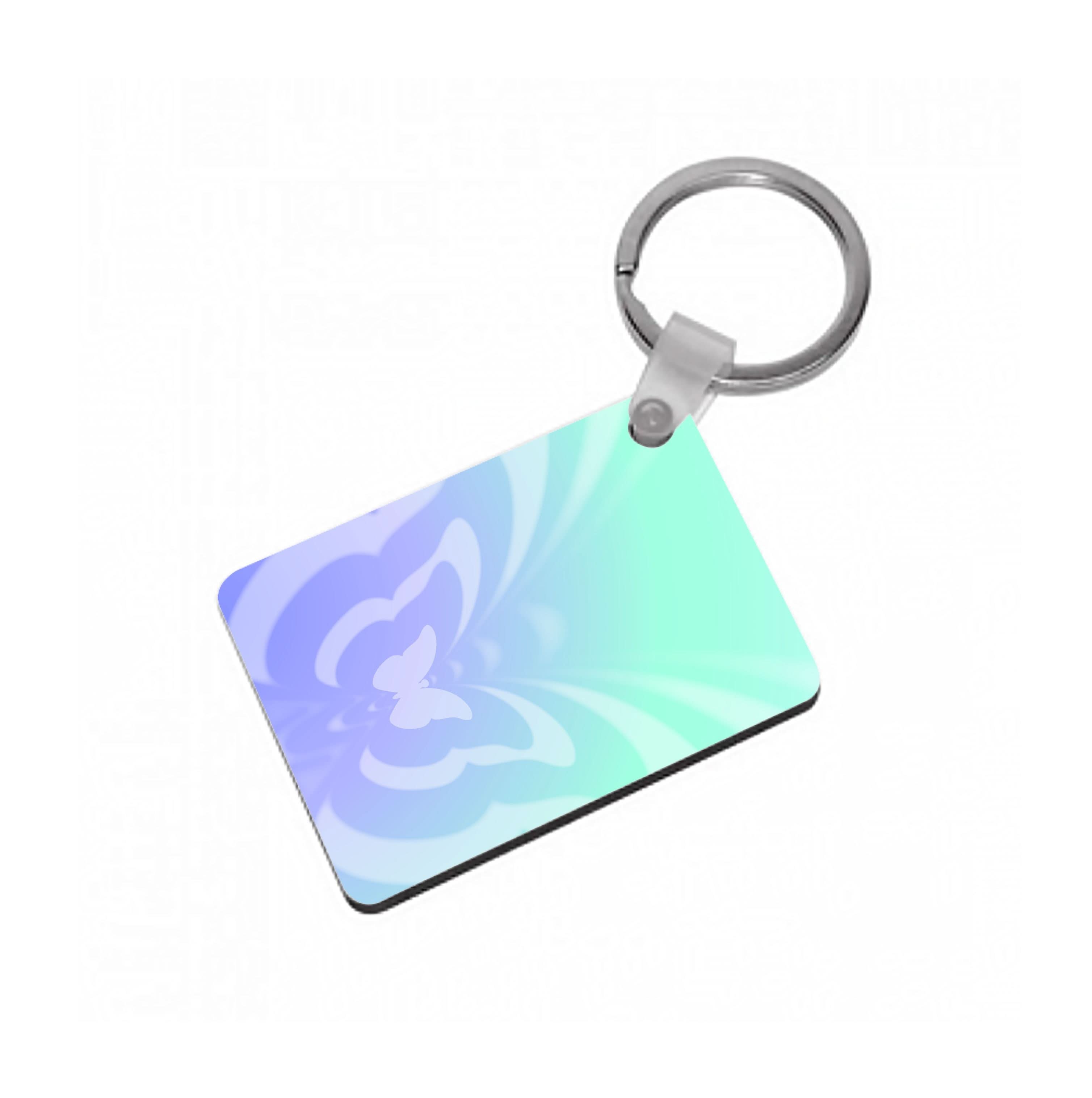Butterfly Gradient Purple Keyring