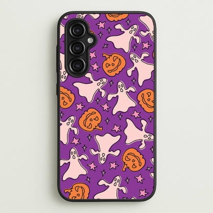 Abstract Halloween Pattern Galaxy A14 Case