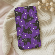 Cartoon Black Cats And Stars Pattern Flip / Wallet Phone Case 5