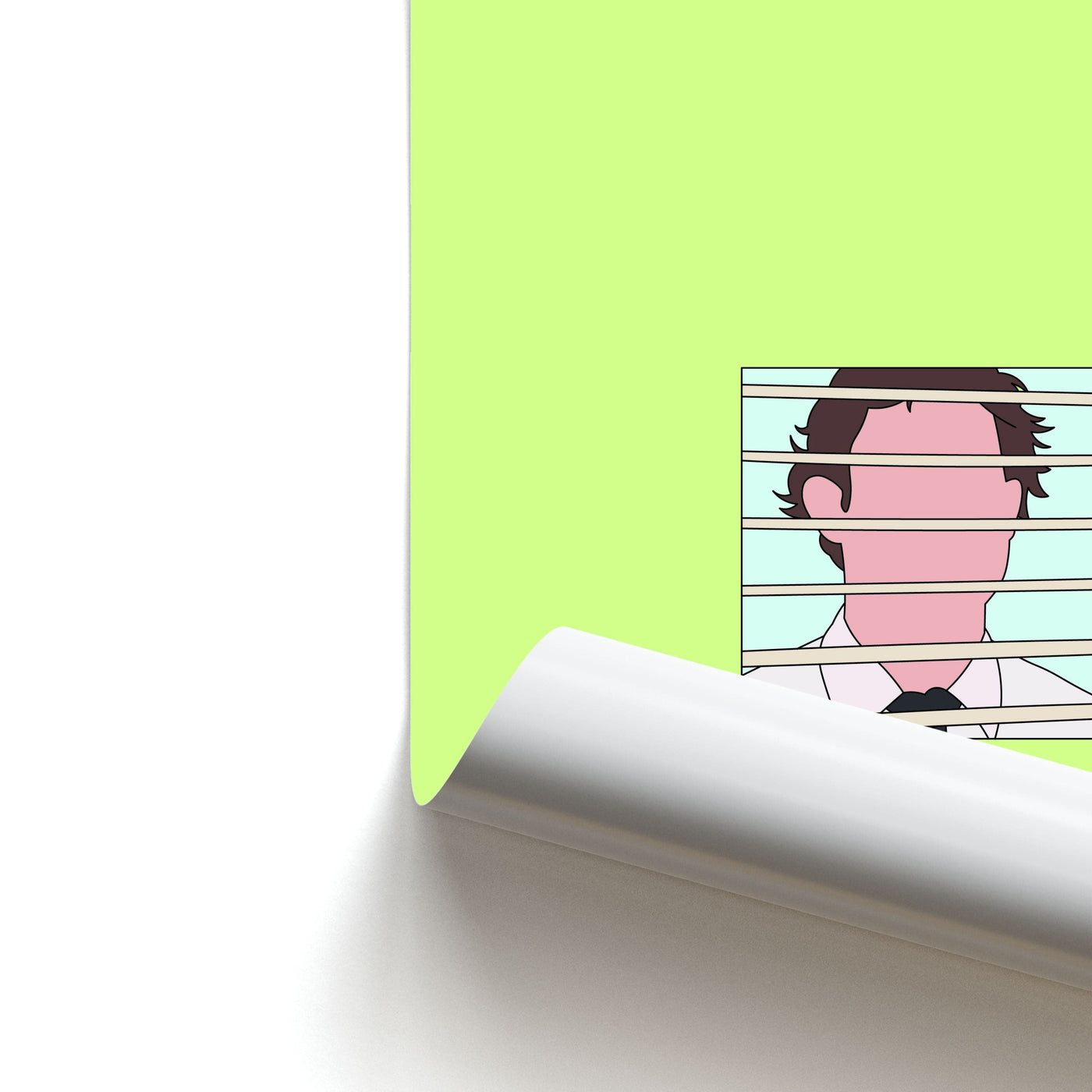 Jim Through The Blinds - The Office Poster