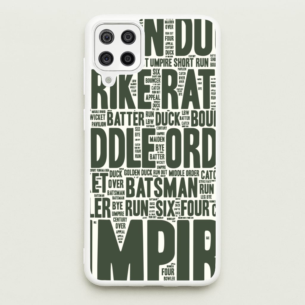 Cricket Wordscape Galaxy A12 Case