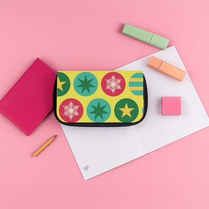 Colourful Abstract Baubles Christmas Pattern Pencil Case