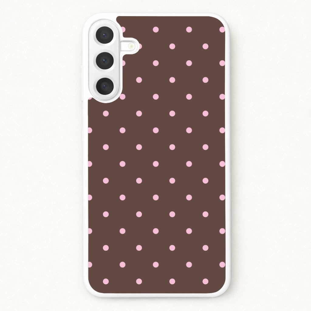 Chocolate & Strawberry Polka Dots Phone Case